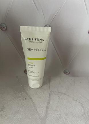 Яблочная маска для лица christina sea herbal beauty mask paisley apple для жирной и комбинированной кожи, 60 мл