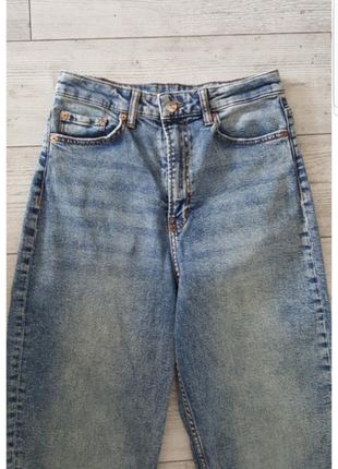 Стильные женские джинсы мом слоучи багги h&m высокая посадка
