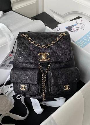 Шкіряний рюкзак в стилі chanel шанель