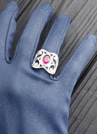 Гранат кольцо с камнем гранат серебро. кольцо с гранатом размер 17р. индия.6 фото