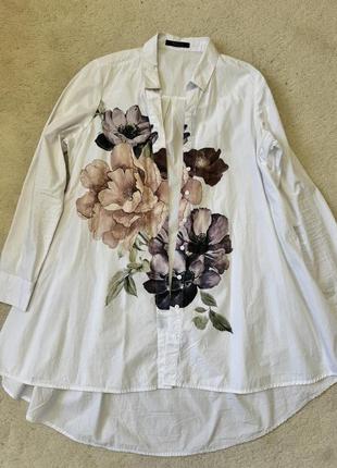 Блуза блузка рубашка белая 38 размер sm