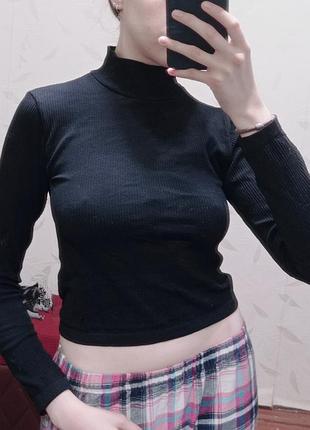 Гольф, топ з довгим рукавом, водолазка у рубчик