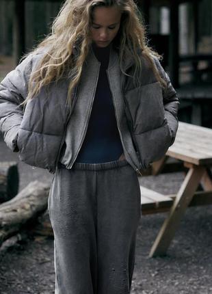 Куртка пуховик zara s