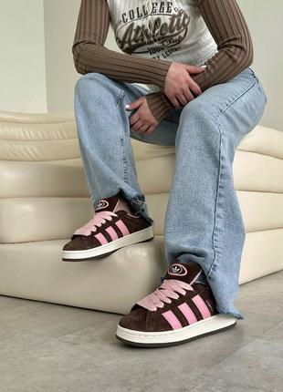 Жіночі кросівки adidas campus brown pink