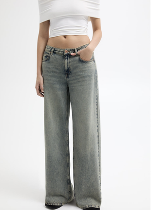 Трендові oversize baggy джинси з ефектом прання1 фото