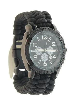 Годинник водонепроникний армійський mil-tec army uhr paracord black  годинник водонепроникний