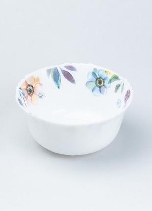 Столовий сервіз тарілок 24 штуки керамічних на 6 персон білий квіти5 фото
