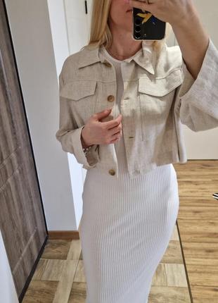 Пиджак лён3 фото