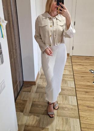 Пиджак лён9 фото