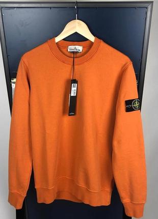 Sweatshirt світшот оранж stone island crewneck s