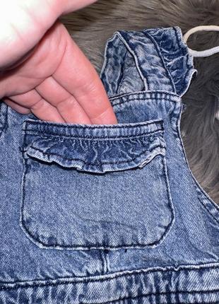 Стильний базовий джинсовий сарафан з рюшами для дівчинки 1,5/2р george4 фото