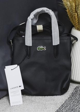 Новая черная мини сумка кросс боди lacoste