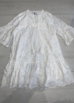 Коротке плаття сукня біле прошва італія dina m