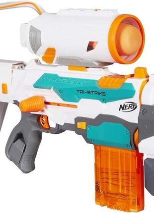 Бластер nerf modulus tri-strike mega barrel, rocket launcher blaster