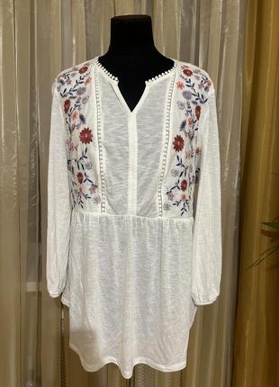 Блуза в стиле вышиванки вискоза