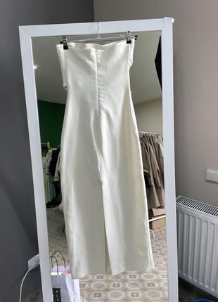 Молочна сукня zara, біле плаття зара4 фото