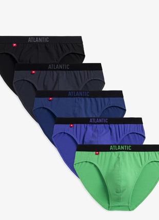 Мужские трусы слипы atlantic набор 5 штук