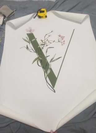 Цветочная буква v с цветочным букетом бохо и нежной текстурой, интерьрный постер с буквой