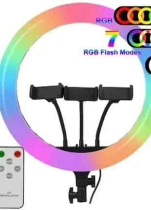 Кольцевая led лампа rgb mj36 36см 3 крепл.тел usb