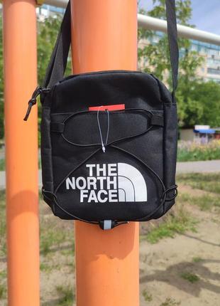 Чоловіча барсетка the north face/ жіночий месенджер через плече/ сумка через плече чорна / біла сумка / сумка тнф / портфель