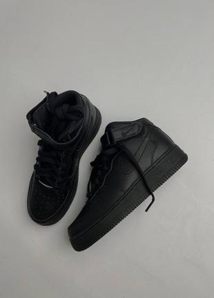 Кроссовки женские BLUE nike huarache high top with strap shoes black mid le оригинал