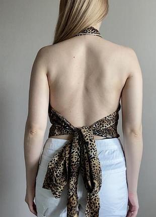 Шелковый топ леопардовый ( принт леопард) madeleine