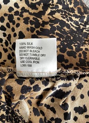 Шелковый топ леопардовый ( принт леопард) madeleine