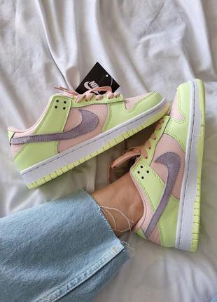 Женские кроссовки nike sb dunk low lime