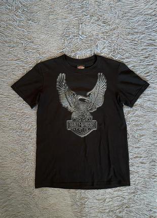 Harley davidson стильная винтажная байкерская футболка мерч