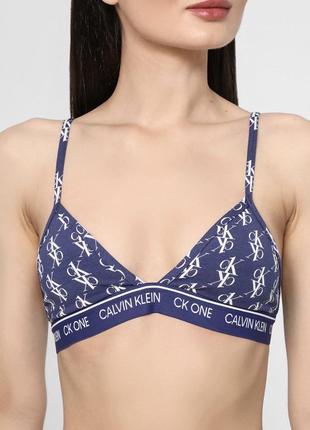 Синий спортивный бюстгальтер calvin swim