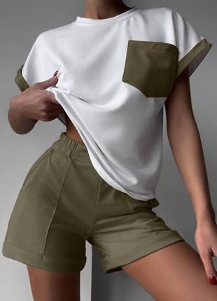 Костюм женский (футболка + шорты) 🔥🔥