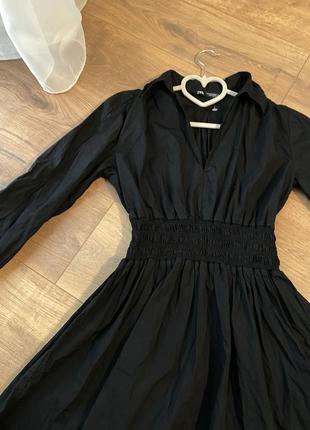 Платье сукня чорна котонова zara3 фото