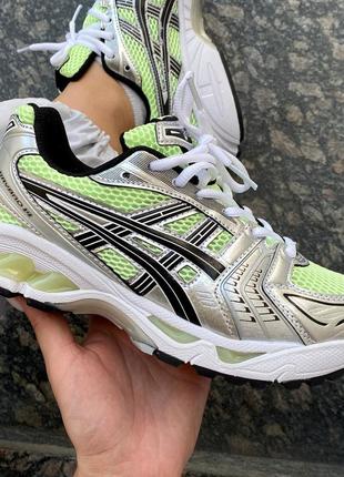 Asics gel-kayano 14 silver/green 361 фото