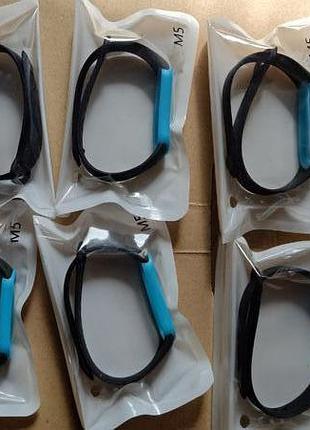 Ремешок mi band 5 черный с синим