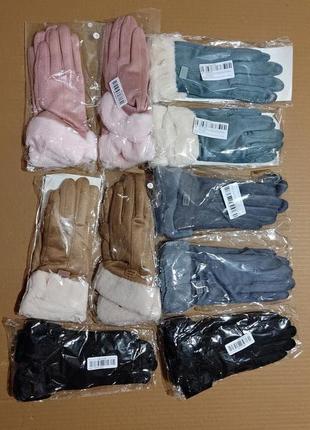Теплые зимние перчатки женские приятные на ощупь женские рукавицы fashion gloves gray