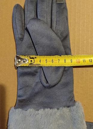 Теплые зимние перчатки женские приятные на ощупь женские рукавицы fashion gloves gray