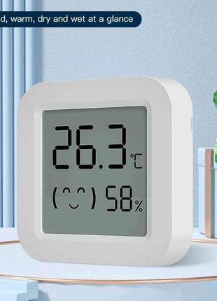 Термометр гигрометр wireles temp bluetooth temperature 43*43*10мм