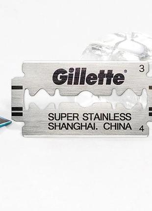 Леза для гоління gillette blue blades 5 шт. т-подібні3 фото