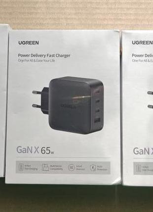 Зарядное ugreen 65w gan cd224 3c1a u+3c 4 port + cable 100w 1,5м 70774 black