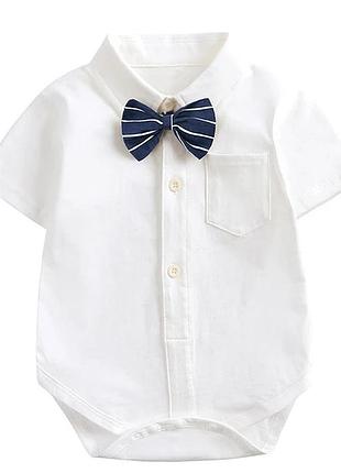 Боді-сорочка джентльмен з коротким рукавом для хлопчика на зріст: 86 та 92см