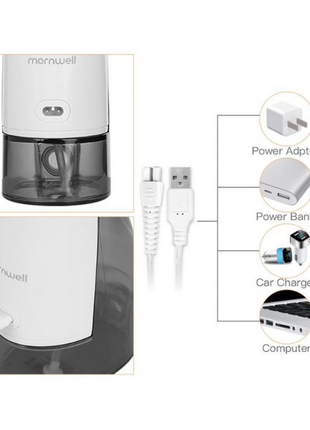 Іригатор mornwell d52 water flosser с акумулятором white5 фото