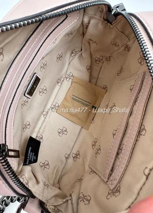 Сумка guess оригинал / пудровая розовая кросс боди сумочка летняя