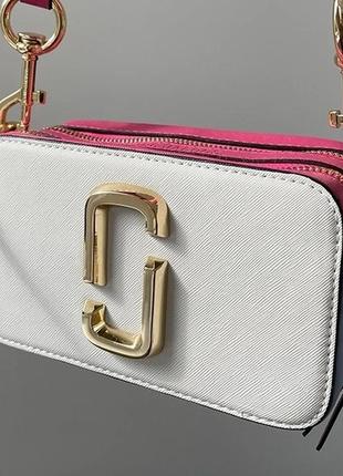 Marc jacobs small camera bag white/pink