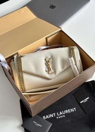 💎 yves saint laurent calypso in plunged lambskin white1 фото