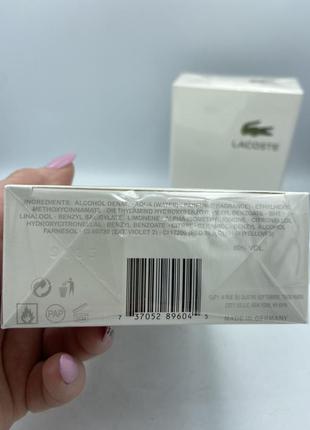 Lacoste eau de l.12.12 blanc туалетная вода 100 мл4 фото