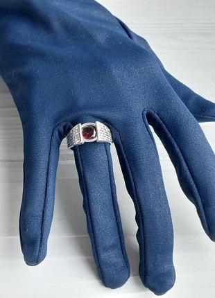 Гранат кольцо с камнем гранат серебро. кольцо с гранатом размер 17,5 р. индия.8 фото