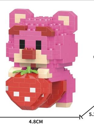 Конструктор bricks рожевий ведмідь, лего рожевий ведмідь