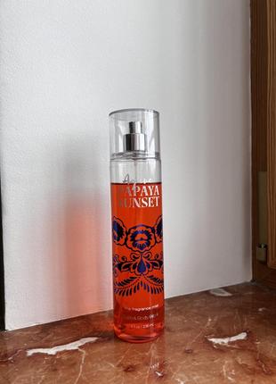 Спрей для тела, мист agave papaya sunset bath and body works