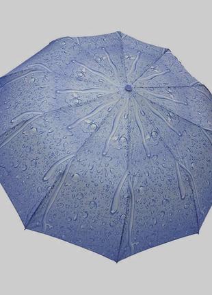 Шикарна парасоля напівавтомат краплі дощу1 фото
