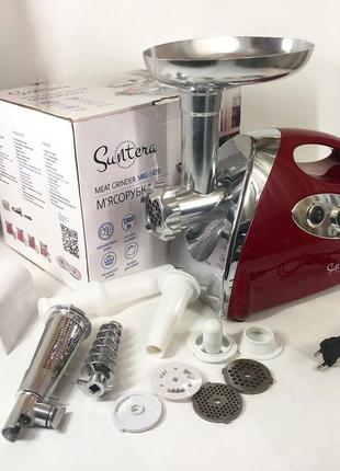 Електром'ясорубка suntera smg-5420r 1800 вт, електром'ясорубка соковитискач для томатів, м'ясорубка для дому